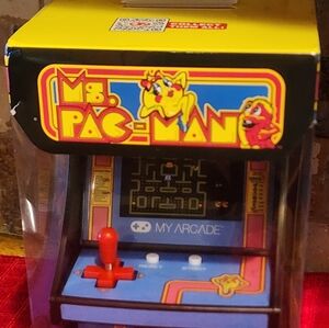 Arcade Ms. Pac-Man Mini Arcade - Yellow, Blue, Red